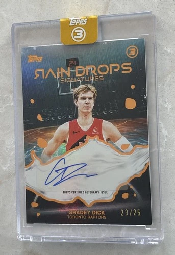 2025-26 Topps 3 - Rain Drops Signatures Bronze #RS-GD Gradey Dick /25 Auto
