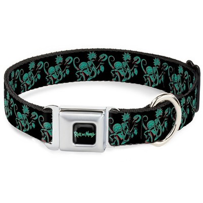Dog Collar RMYA-RICK AND MORTY Text Logo Full Color Black/Blue Rick and Morty Ps