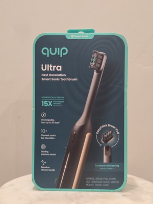#ad Quip Ultra Next Generation Smart Sonic Electric Toothbrush Onyx. NIB. $37.97
