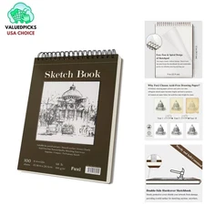 Versatile 9" x 12" Acid-Free Sketchbook - Perfect for Kids, Artists & Beginners