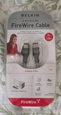 Belkin 6-Pin to 6-Pin Firewire Cable 6ft/1.8m IEEE 1394 400 Mbps PC Mac