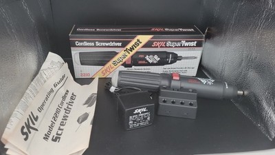 Vintage SKIL Super Twist 2210 Cordless Screwdriver Kit New Open Box Tested...