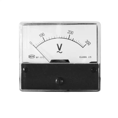 WITTKOWARE Strumento di misura da incasso, analogico, 70x60mm, voltmetro CA 300V/AC
