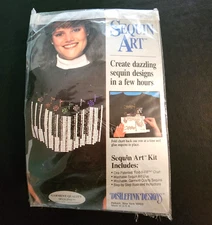 Vintage New Sequin Art Kit 33223 "Piano Keys" Distlefink Designs