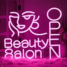 Beauty Salon Open Neon Sign Salon Neon Light Beauty Salon Led Light Open Neon...