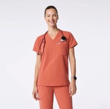 FIGS One Pocket Scrub Top / Kade Cargo Scrub Pant Set Cider Size Small