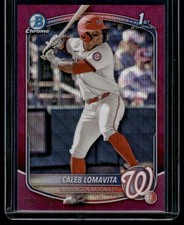 CALEB LOMAVITA 2025 BOWMAN CHROME PROSPECTS #BCP-120 MAGENTA REFRACTOR /199