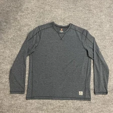 Rugged Elements Shirt Mens Large Gray Long Sleeve Performance Stretch Utility