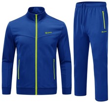 Men's Track Suits Sweat Suits 2 Piece Sets Jogging Workout Gym Activewear Out...