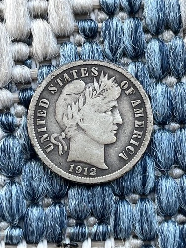 1912 FINE BARBER DIME