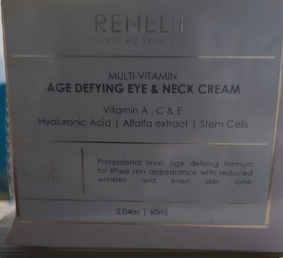 Renelif Age Defying Eye & Neck Cream 2.04oz 60ml Vitamin A C E Hyaluronic Acid