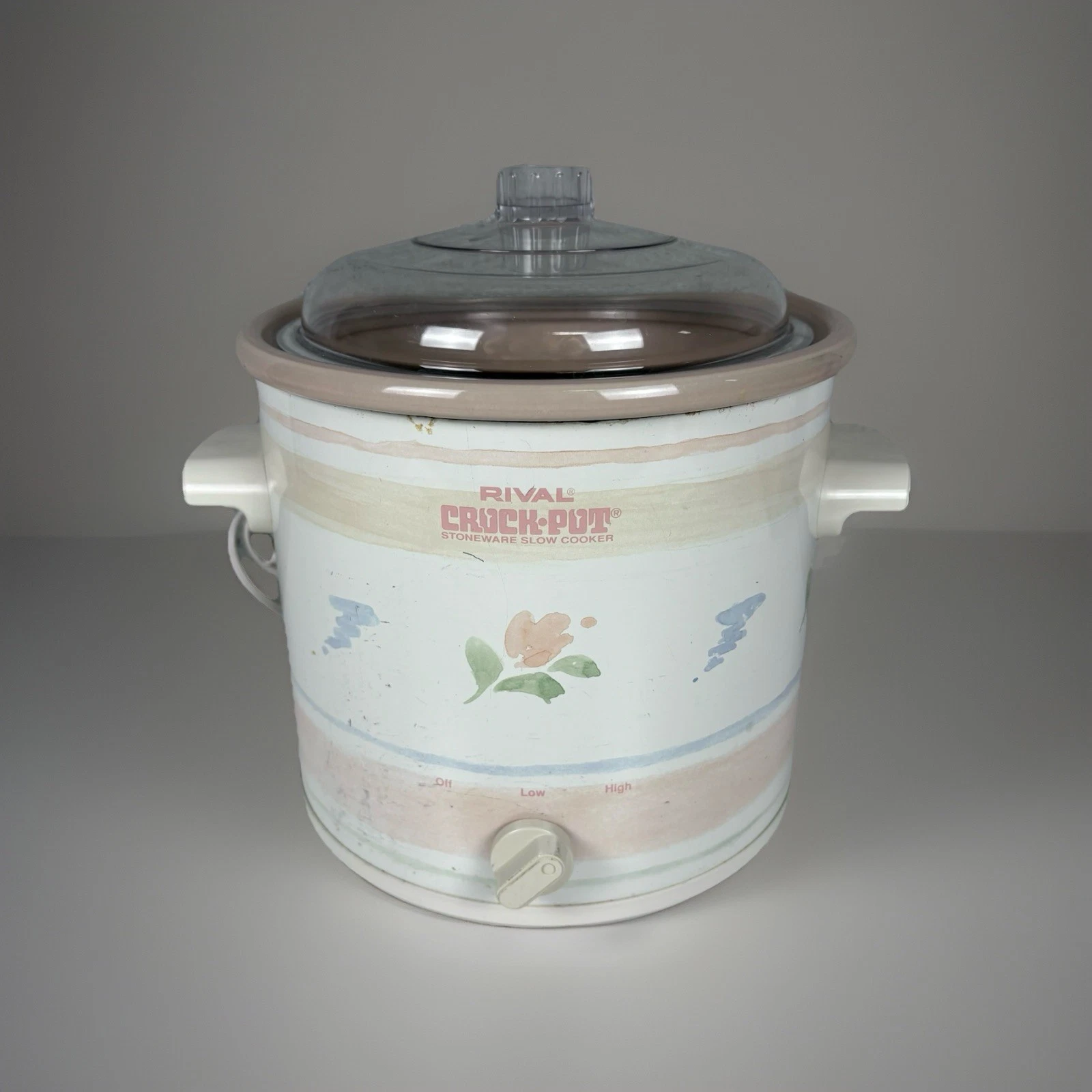 Rival 3.5 Quart Crock Pot Slow Cooker Model 3100/2 Pink With lid Vintage Works