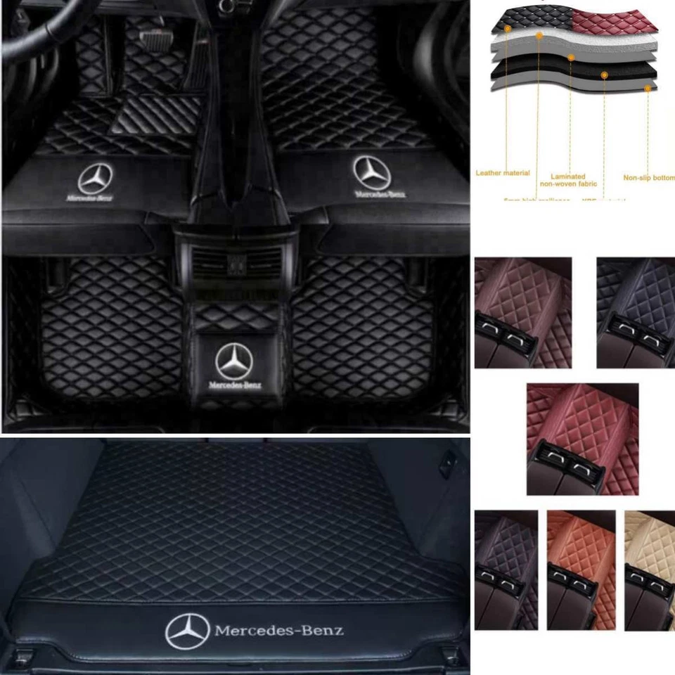 Fit Mercedes-Benz 1998-2024 All Model Waterproof Luxury Carpets Car Floor Mats Foto 4 de 4