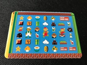 Super Mario Bros Famicom History Book Sealdass Sticker Japanese NINTENDO Rare