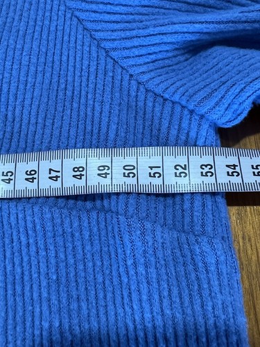 Warm Blue Long Sleeve Short City Chic Dress StretchyFabric Lined Size XS Plus GC - Picture 5 of 6