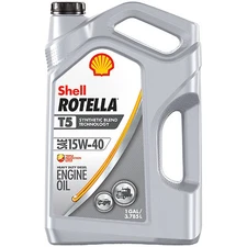 Shell Rotella 550045348 T5 Synthetic Blend Engine Oil, 15W-40, 1-Gallons -