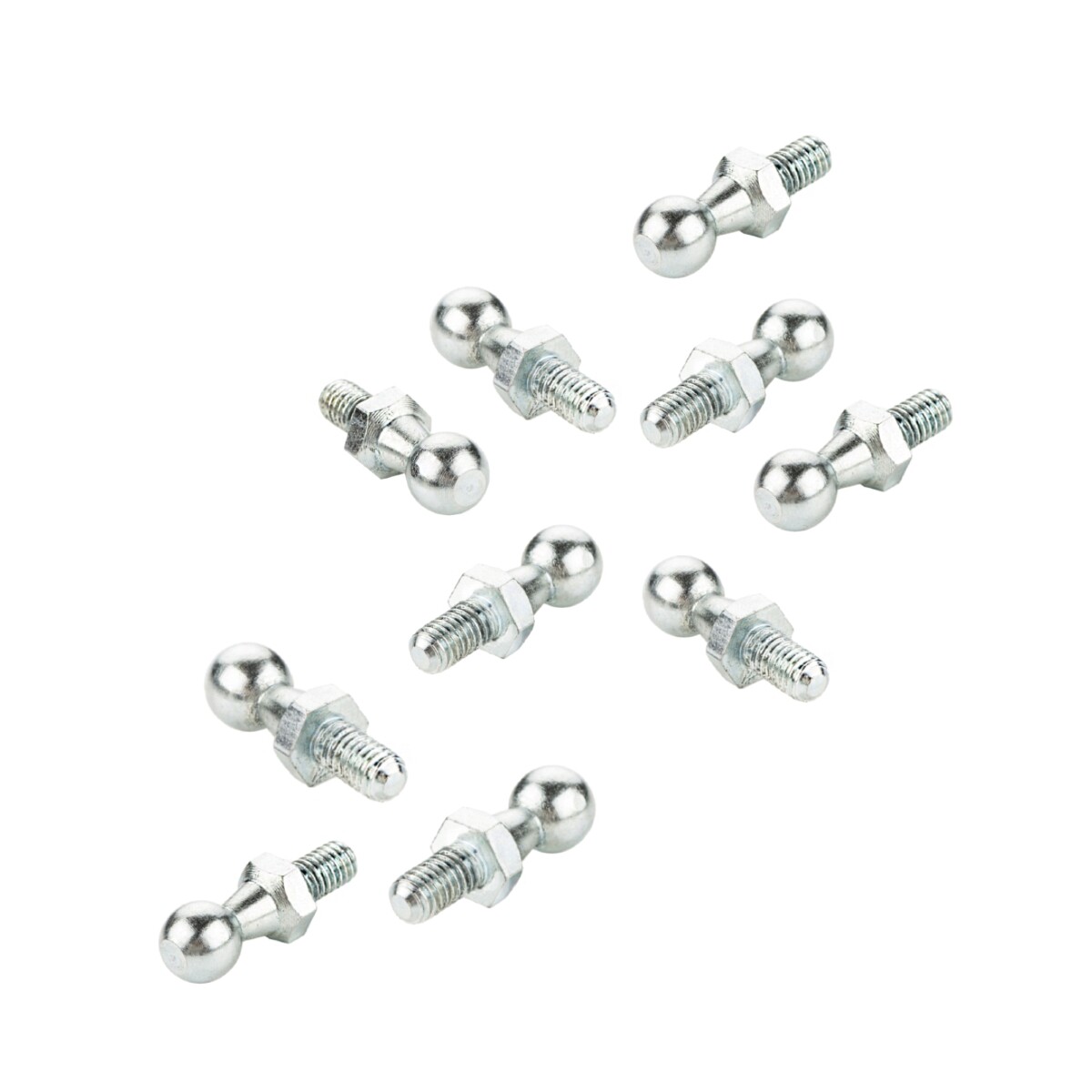 Lot De 8 Clips à Ressort M6 Pour Joint à Rotule - Clips De Fixation Pour Vérin à Gaz Et Tige De Roulement à Billes, Acier Argenté