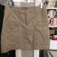 Herman Geist Mini 100 Cotton Skirt Light Brown Size 8