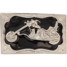 Chopper V Twin Engine Motorcycle Biker Hippie 1970s NOS Vintage Belt Buckle