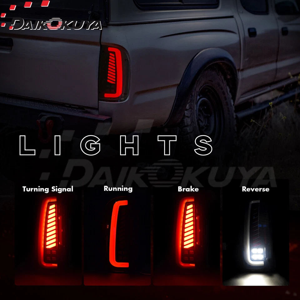 Luces traseras LED completas secuenciales para Toyota Tacoma 1995-2000 con animación de arranque Foto 3 de 4