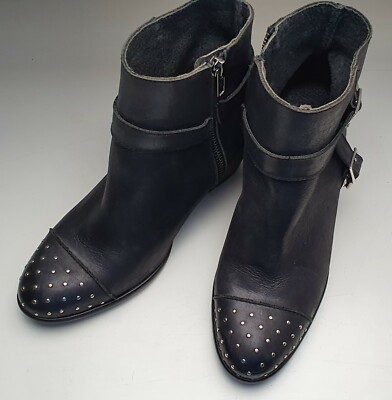 Buffalo Damen Stiefelette 37 Boots Stiefel Nieten Leder