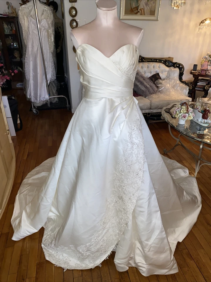 #96 Eden Black Label Wedding Gown Sz10 New!Needs Cleaning- - Image 3 of 4