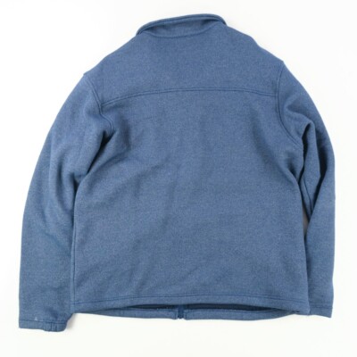 Columbia Men's Size Large Fleece Jacket Blue Polyester Full Zip