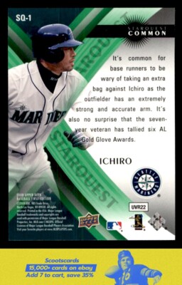 2008 Upper Deck First Edition Ichiro StarQuest Green Common 2008 Upper Deck First Edition Ichiro StarQuest Green Common