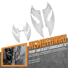 Chrome Driver Passenger Floorboards Foot Pegs For Harley Touring Road King Glide