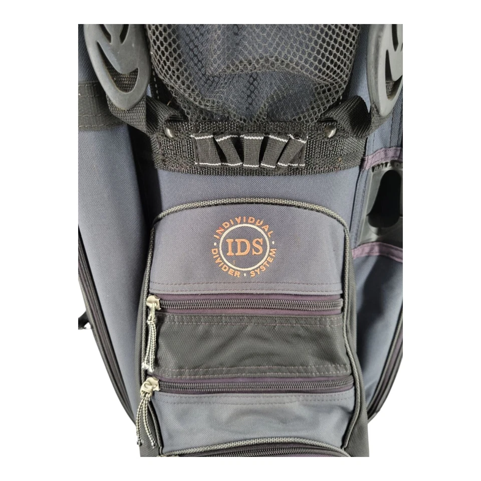 Datrek IDS Black Blue Golf Cart Bag 14 Way Divider System - Image 4 of 4