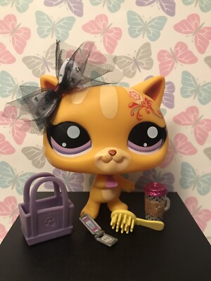LPS PETSHOP Littlest Pet shop XXL JUMBO CHAT CAT JAUNE YELLOW