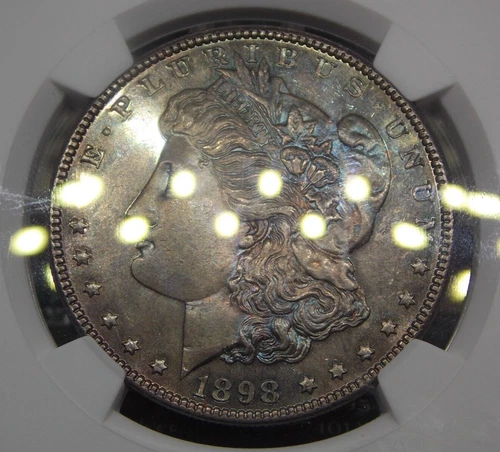 1898 "P" Morgan SILVER Dollar $1 NGC MS64 #006 Color Uncirculated BU ECC&C, Inc.