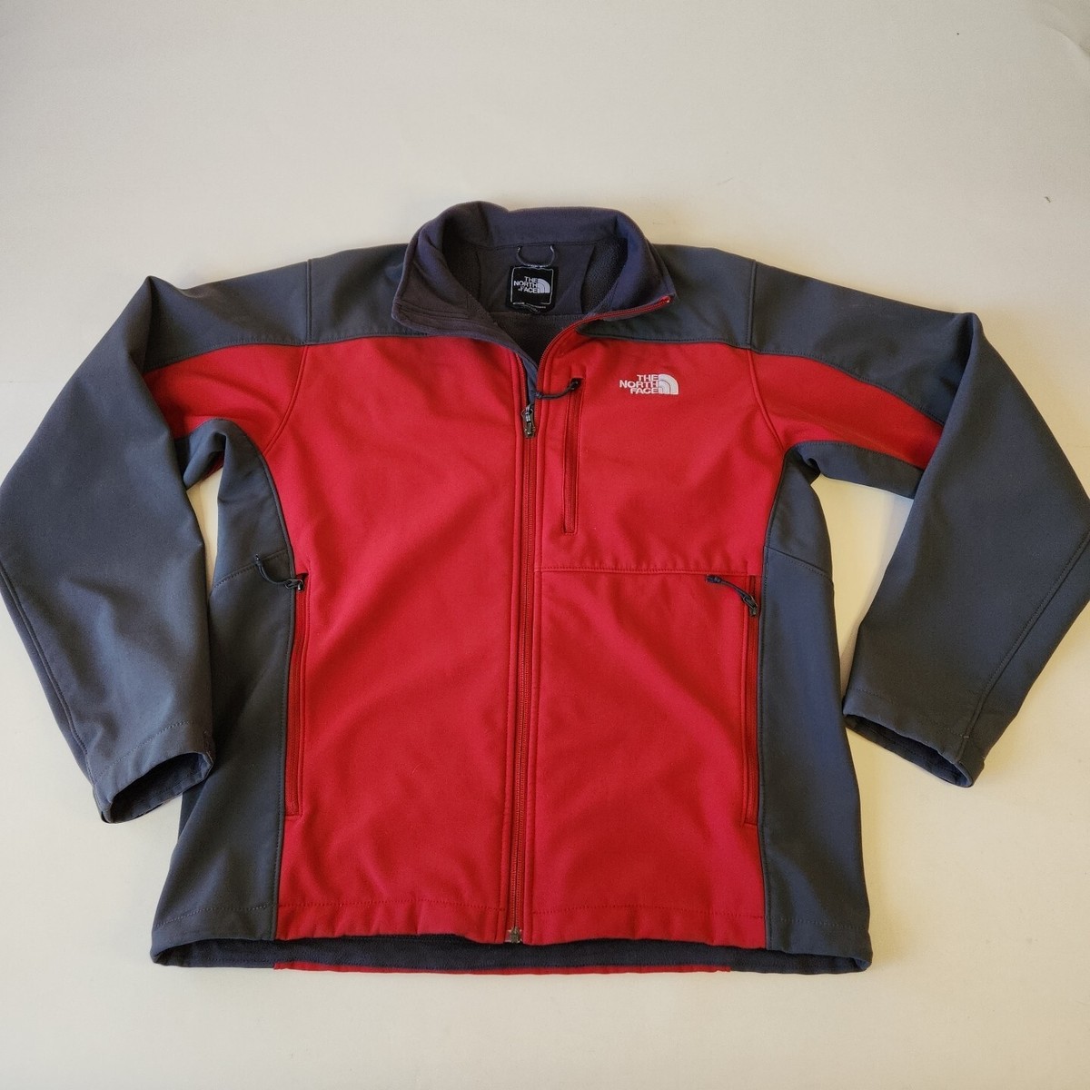 The North Face Men's Size Medium Red Gray Softshell S12 AMVY T183