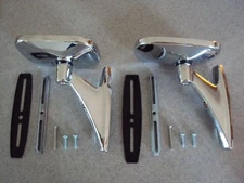 CHROME Rectangular MIRRORS MUSCLECAR RESTOMOD HOT ROD Auto CLASSIC NOS R