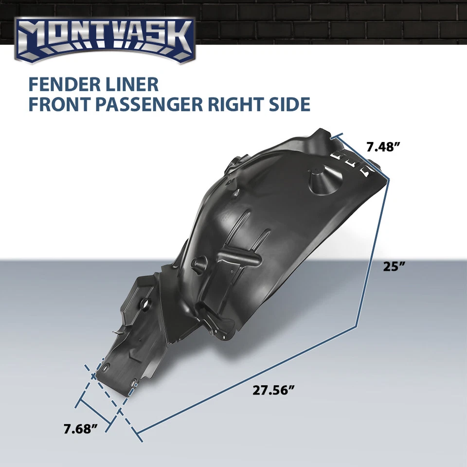 Front Right Fender Liner Rear Section Fit For 2015-2017 Mercedes-Benz C Class Foto 3 de 4