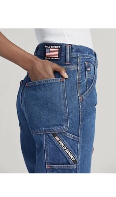 90s Polo Jeans Co Workwear デニムオーバーオール XL Ralph Lauren Polo Sport 90s Carpenter Jeans Womens size 27