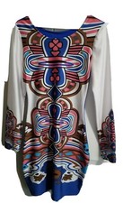 abstract print dress