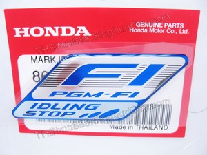 1x Honda Sticker Fi Pgm Fi Idling Stop Resin Emblem Logo Blue 3d