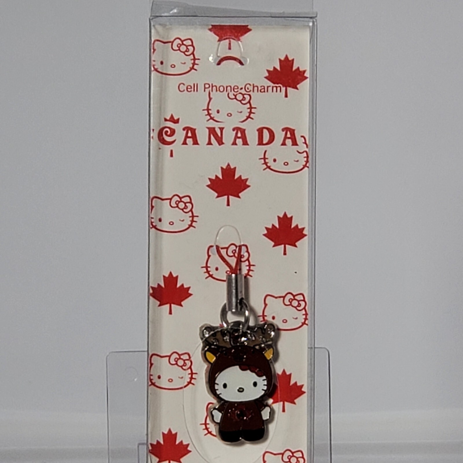 Vintage 2006 Hello Kitty Canada Charm Keychain Sanrio Collectible