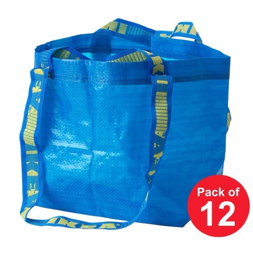 Pack12 IKEA BRATTBY FRAKTA Tote Bag 27X27CM Reusable Multipurpose Shopping Bag