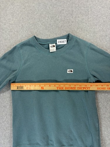 The North Face Cotton Blend Logo Crew Sweatshirt (Women's X-Small) Blue - Picture 7 of 12