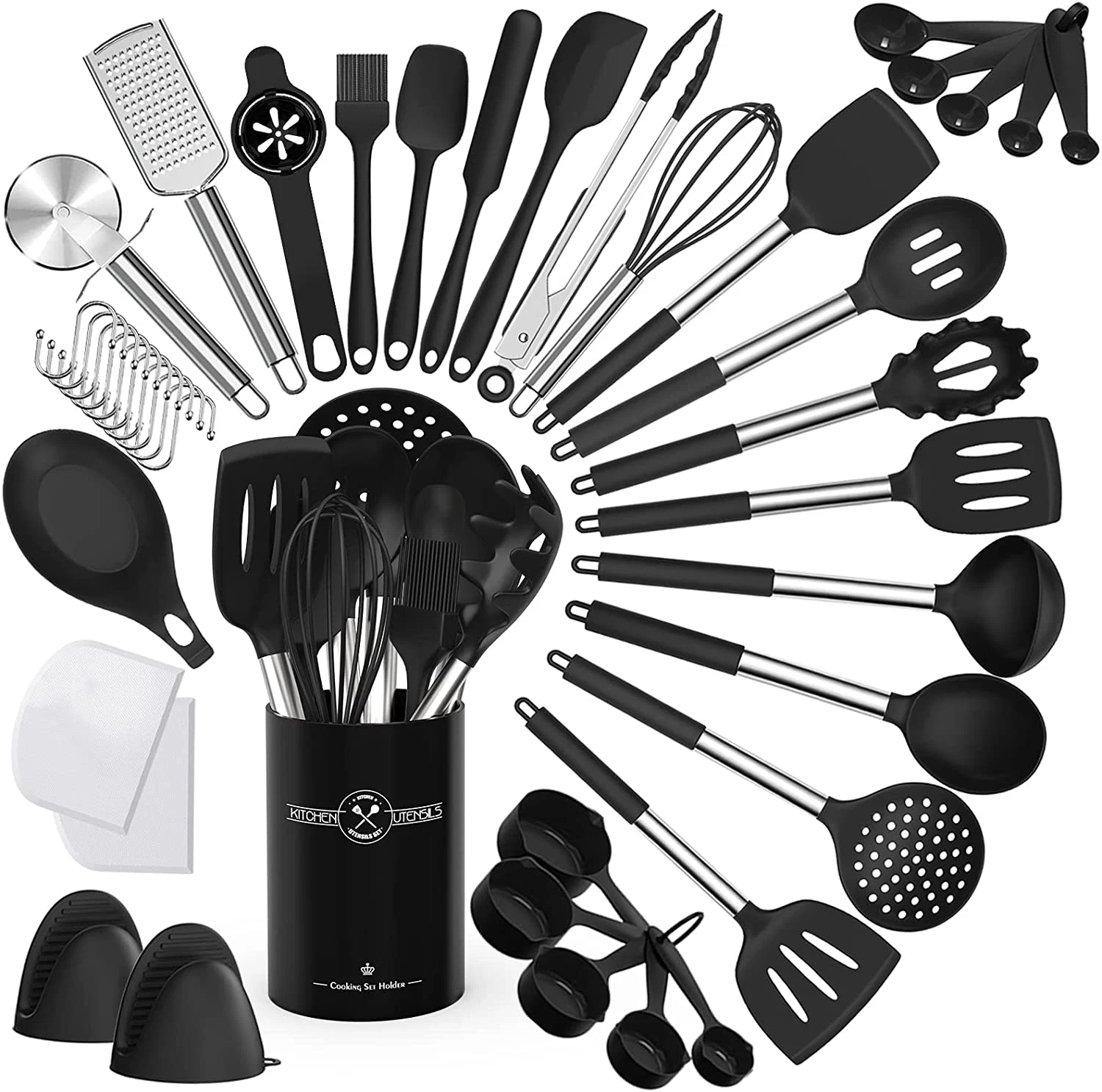 Silicone Kitchen Cooking Utensils Set 43Pcs Stainless Steel Heat Resistant Tools
Opens in a new wind
