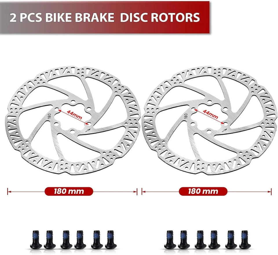 Juego de frenos de disco hidráulicos Ebike 4 pistones bicicleta eléctrica de apagado 160 mm 2 pines Foto 3 de 4