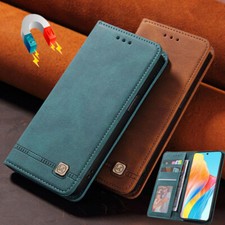 Luxury Leather Cover For Oppo A3 A5 A9 A16S A17 A18 A38 A40 A52 A80 Case Wallet