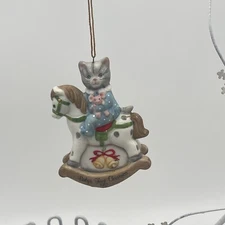 Schmid Kitty Cucumber Baby's First Christmas 1987 Ornament Cat Kitten Baby