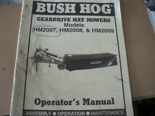 Bush Hog Geardrive Hay Mower Models HM2007 HM2008 HM2009 Operators Manual