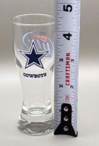 Miller Lite Beer Dallas Cowboys Tall Shot Glass Shooter 4 1/4" Tall - Picture 1 of 7