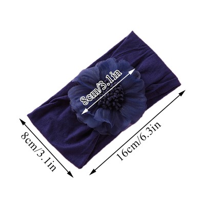 Fasce Capelli Bambina 0-3 Anni - Set 3 Pezzi In Cotone Elastico Con Fiocchetto (Blu, Verde, Blu Navy) - Foto 10