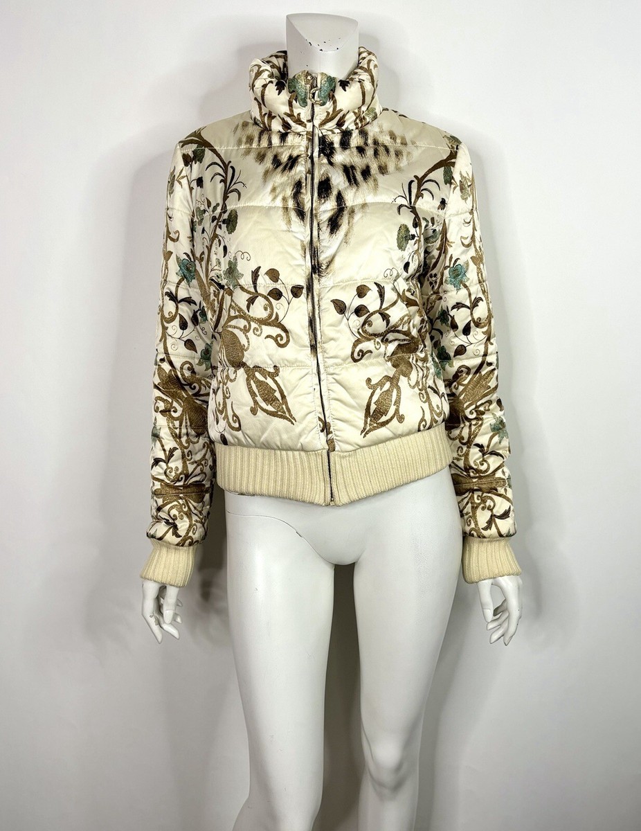 Vtg Roberto Cavalli Class Printed Jacket S 40 | eBay
