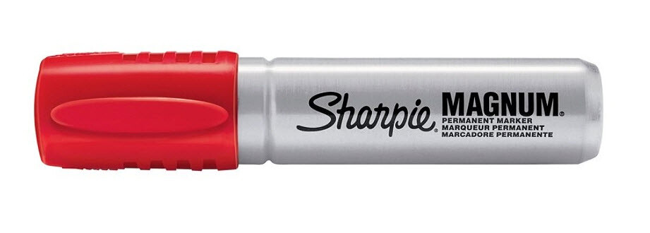 Sharpie Magnum Oversized Permanent Marker Chisel Tip Red - 3